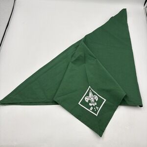 BSA Neckerchief Bandana‎ One Size Green Boy Scouts Uniform Scarf Logo